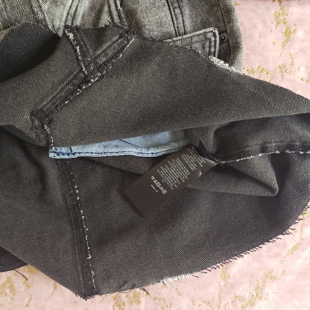 Free People Black Washed Denim Skirt - Picture 14 of 16